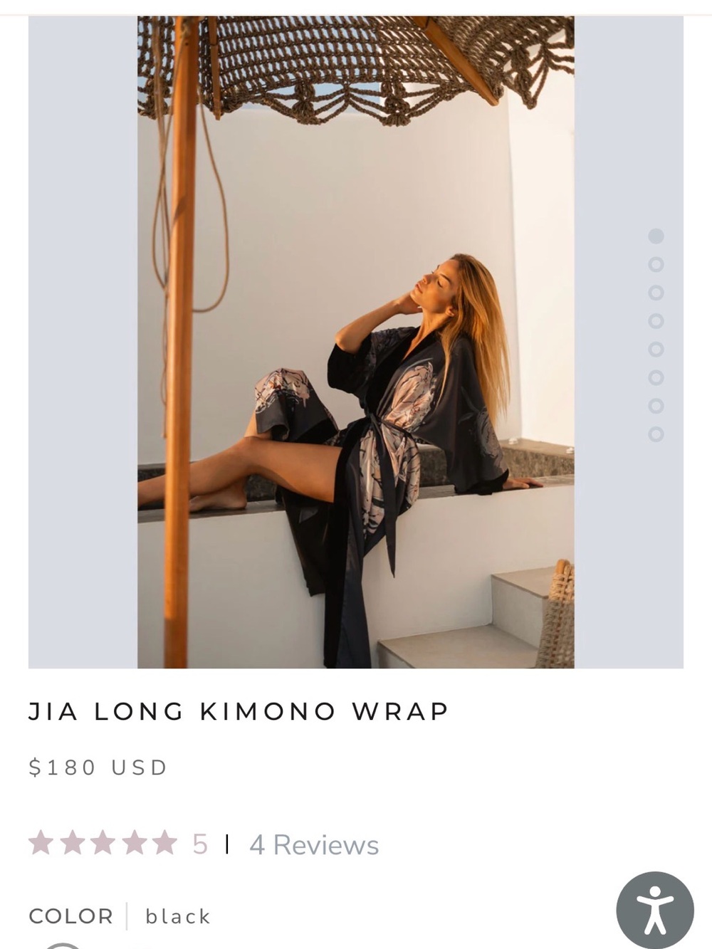 Jia Long Kimono Wrap - Black